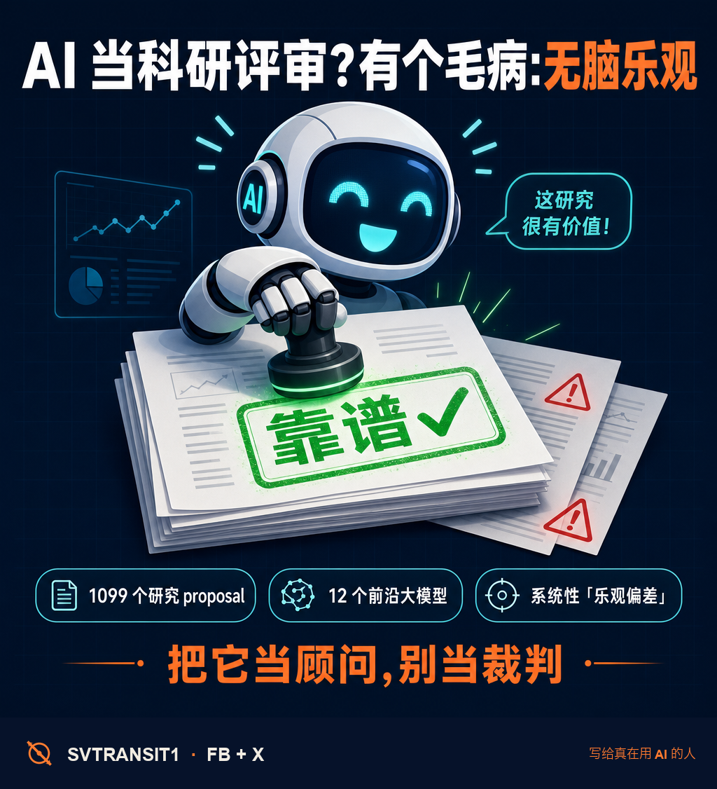 想让 AI 帮你判断「这个 idea 到底靠不靠谱」?有个新研究给你提个醒:它大概率会说「靠谱」——哪怕那个 idea 根本不行。😬