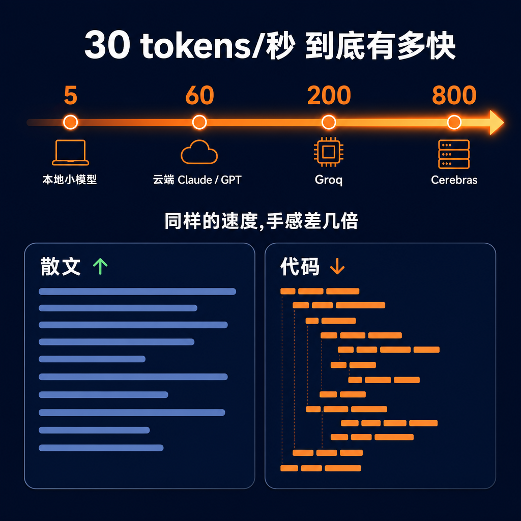 「一个模型标 30 tokens/秒,这到底算快还是算慢?」——这个问题问的人很多,但它其实问错了。